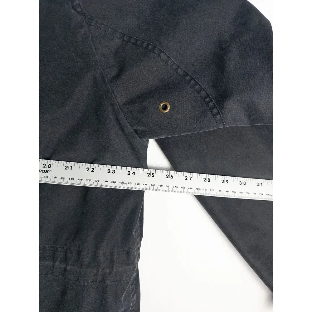 VTG 90s Banana Republic Wool Lined Hooded Parka Jacket Mens M Faded Black Gorpco